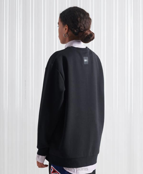 Superdry femmes sweat sdx applique édition limitée D64Z5208 vêtements noir