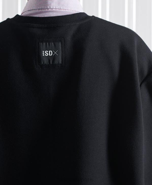 Superdry femmes sweat sdx applique édition limitée D64Z5208 vêtements noir