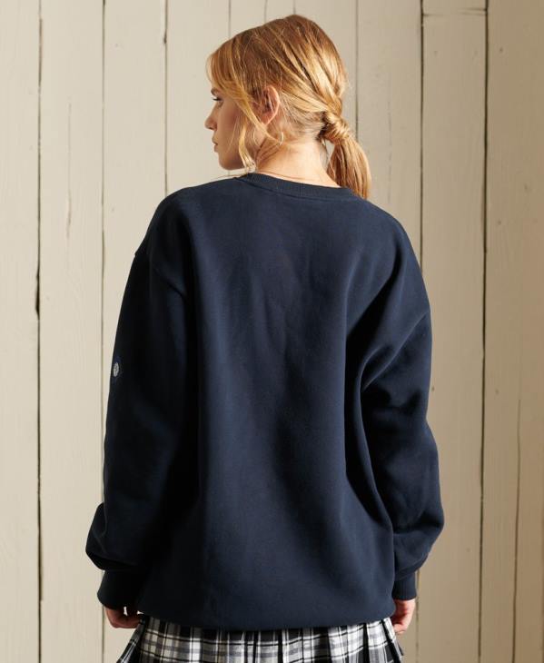 Superdry femmes sweat-shirt collégial D64Z5998 vêtements marine