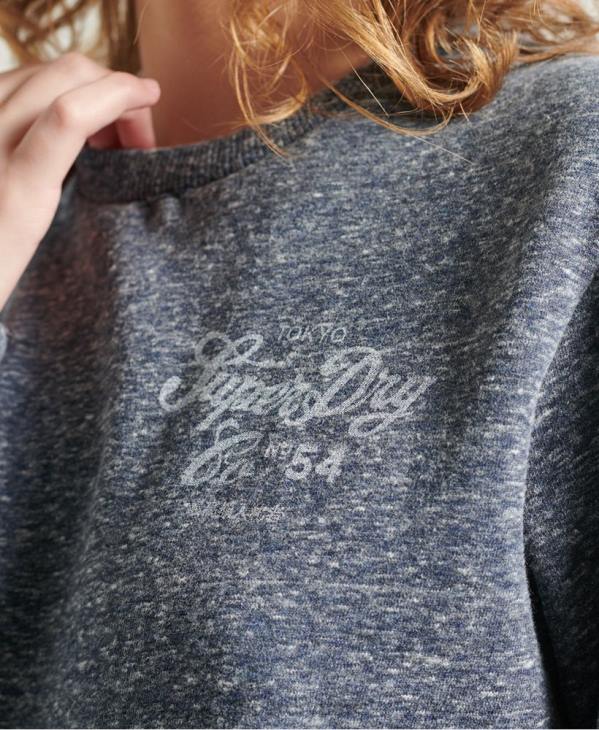 Superdry femmes sweat-shirt crewwear workwear D64Z6122 vêtements marine