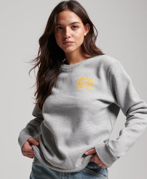 Superdry femmes sweat-shirt d'athlétisme D64Z3457 vêtements gris