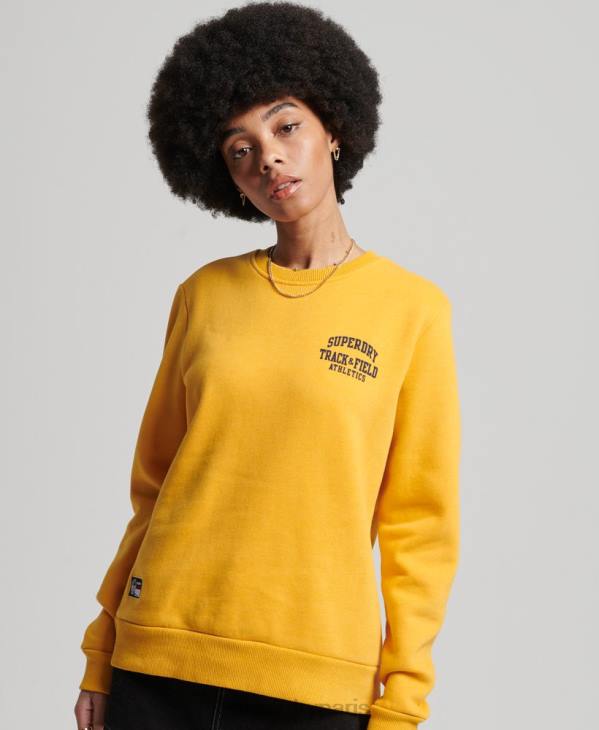 Superdry femmes sweat-shirt d'athlétisme D64Z5841 vêtements jaune