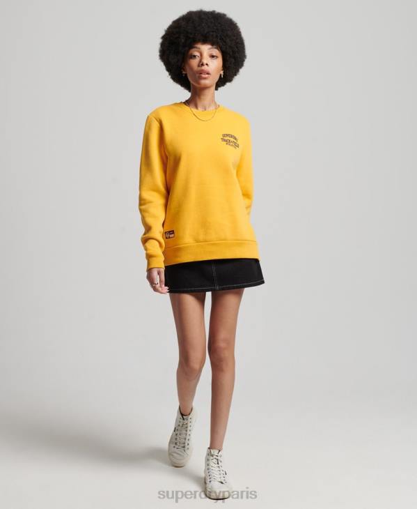 Superdry femmes sweat-shirt d'athlétisme D64Z5841 vêtements jaune