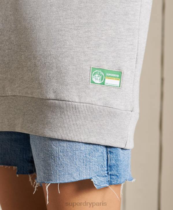Superdry femmes sweat-shirt oversize d'athlétisme D64Z6169 vêtements gris