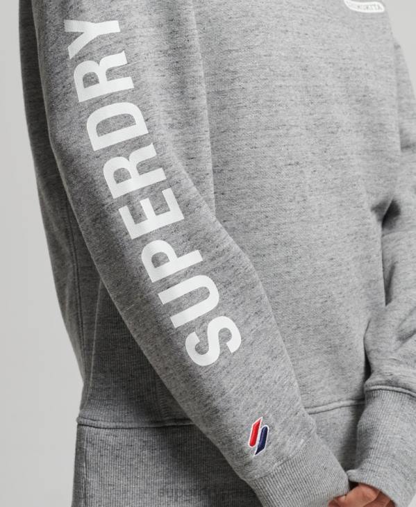 Superdry femmes sweat-shirt oversize à demi-zip college D64Z6041 vêtements gris clair