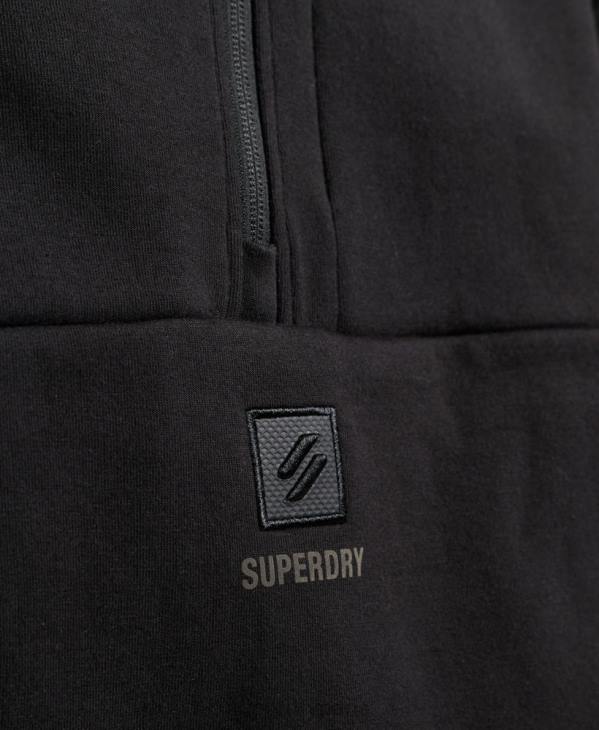 Superdry femmes sweat technique à demi-zip chauve-souris D64Z3281 vêtements noir