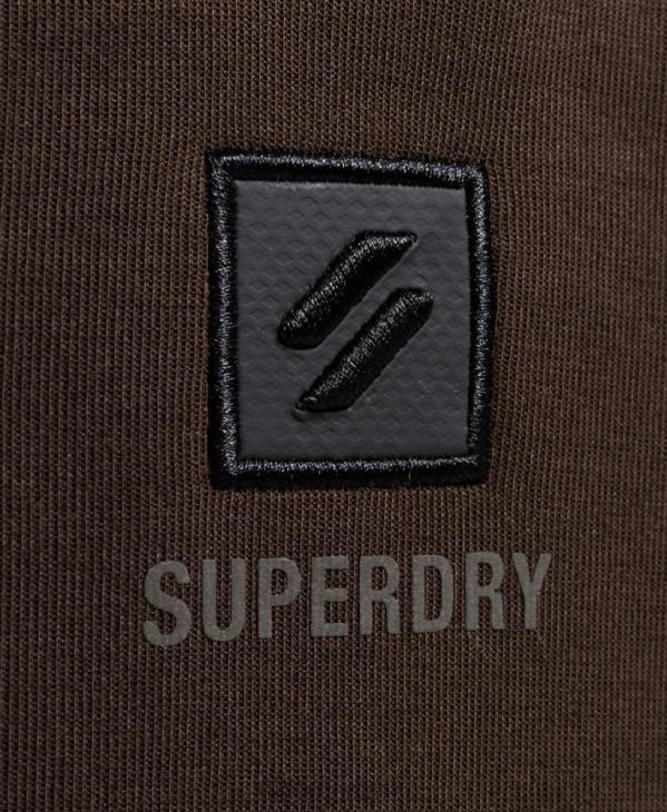Superdry femmes sweat technique à demi-zip chauve-souris D64Z3364 vêtements brun