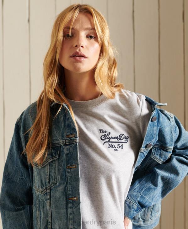 Superdry femmes fierté de l'artisanat t-shirt D64Z6243 vêtements gris clair