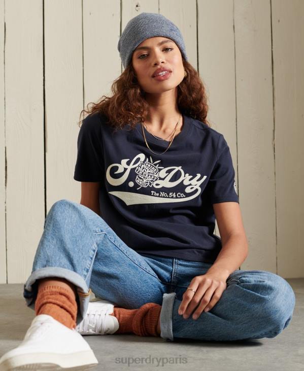 Superdry femmes fierté de l'artisanat t-shirt D64Z6284 vêtements marine