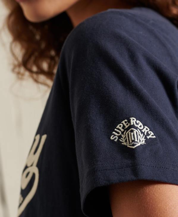 Superdry femmes fierté de l'artisanat t-shirt D64Z6284 vêtements marine