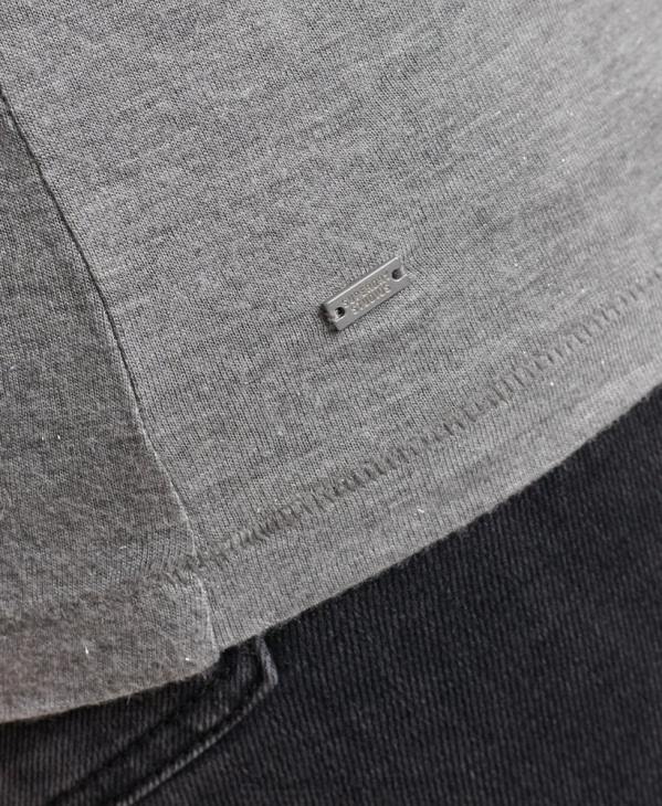 Superdry femmes haut à col v et manches longues D64Z6736 vêtements gris