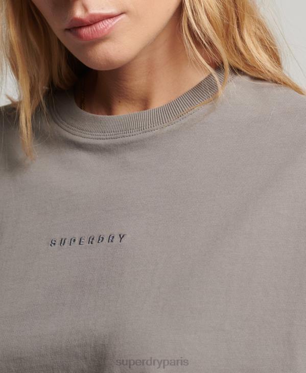 Superdry femmes surplus micro t-shirt boxy oversize D64Z2205 vêtements gris