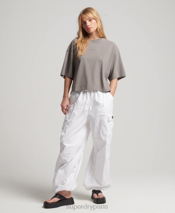 Superdry femmes surplus micro t-shirt boxy oversize D64Z2205 vêtements gris