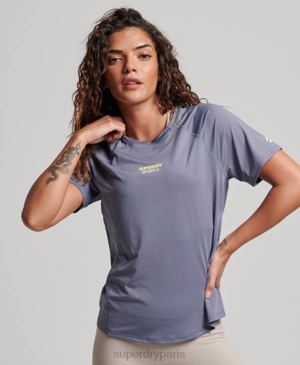 Superdry femmes t-shirt core active D64Z2694 vêtements violet