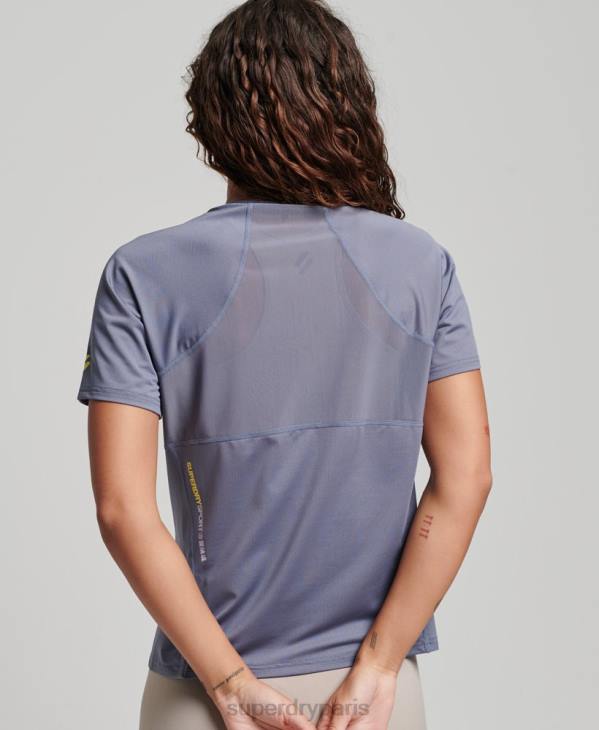 Superdry femmes t-shirt core active D64Z2694 vêtements violet