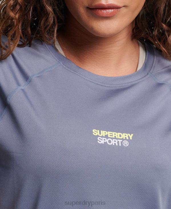 Superdry femmes t-shirt core active D64Z2694 vêtements violet