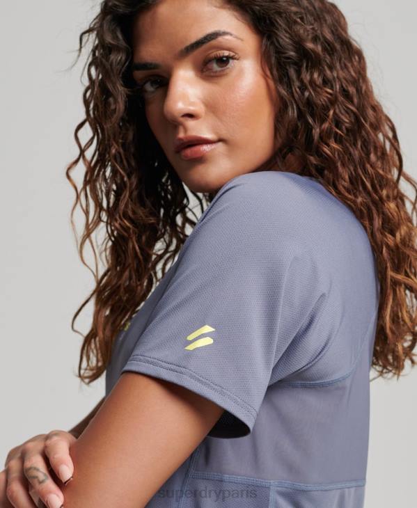 Superdry femmes t-shirt core active D64Z2694 vêtements violet