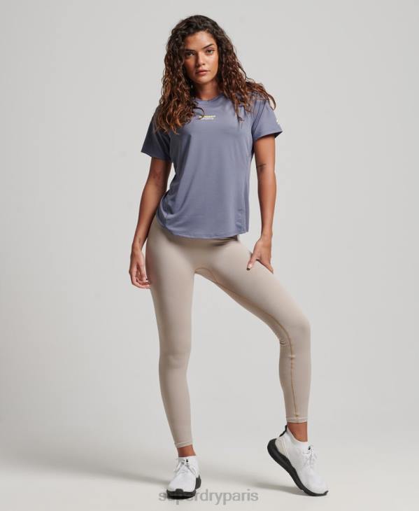 Superdry femmes t-shirt core active D64Z2694 vêtements violet