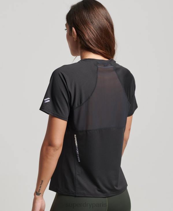 Superdry femmes t-shirt core active D64Z2701 vêtements noir