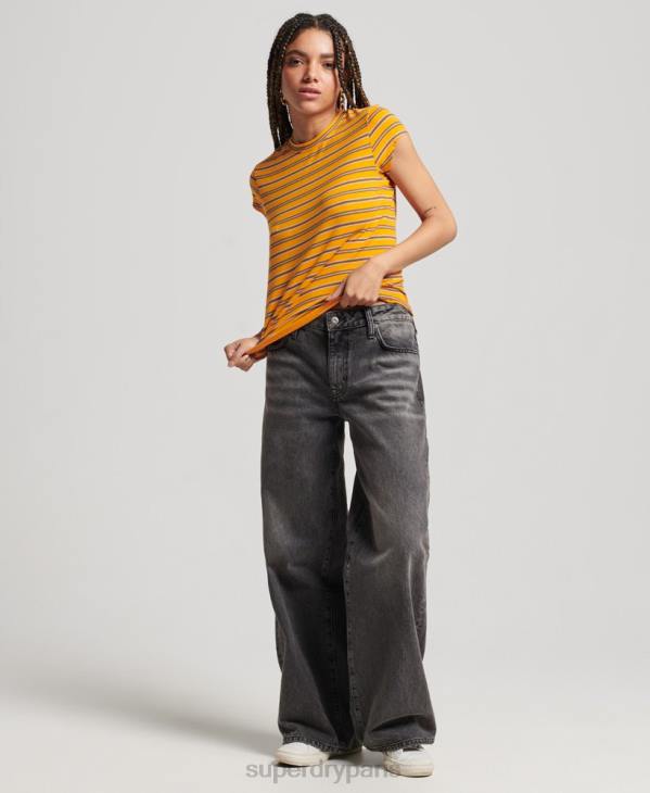 Superdry femmes t-shirt court vintage D64Z6252 vêtements or