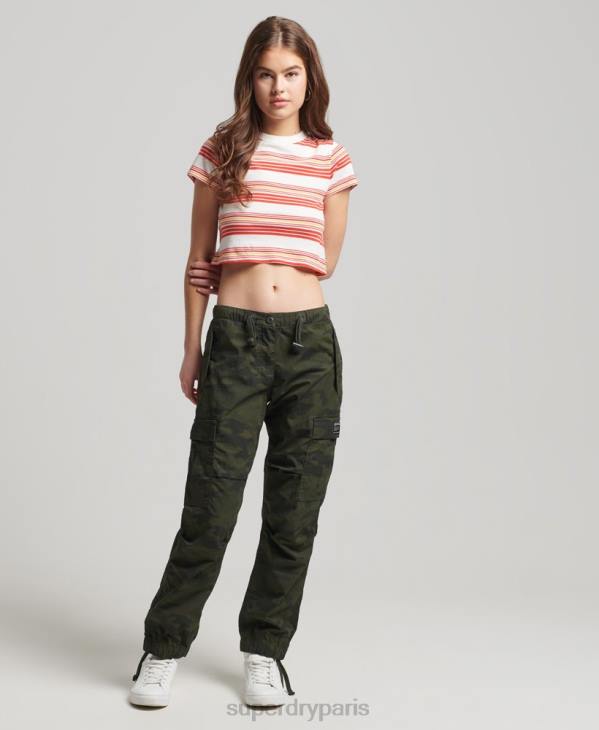 Superdry femmes t-shirt court vintage en coton bio D64Z6266 vêtements multi