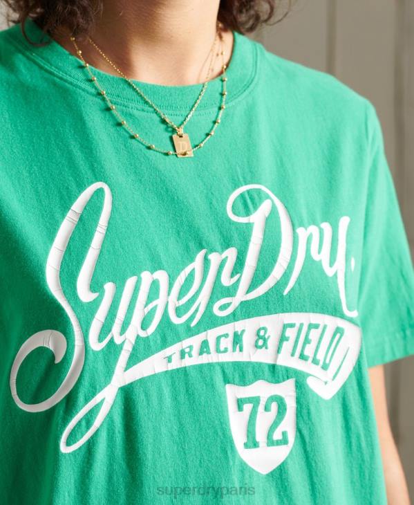 Superdry femmes t-shirt de l'état de cali collégial D64Z2726 vêtements turquoise