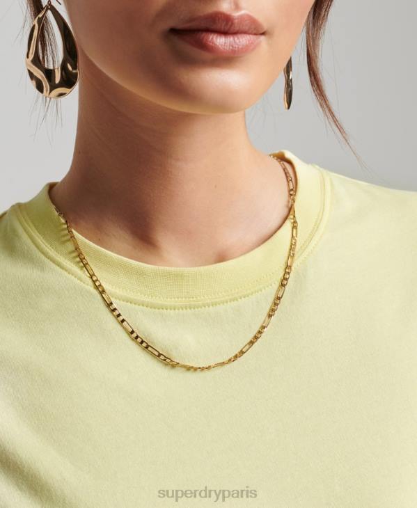 Superdry femmes t-shirt essentiel des studios en coton biologique D64Z6250 vêtements jaune
