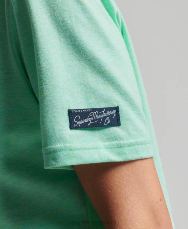 Superdry femmes t-shirt fierté vintage de l'artisanat D64Z2758 vêtements vert