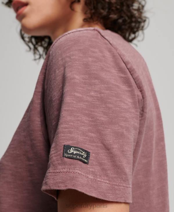 Superdry femmes t-shirt à fleurs superstate D64Z2618 vêtements violet