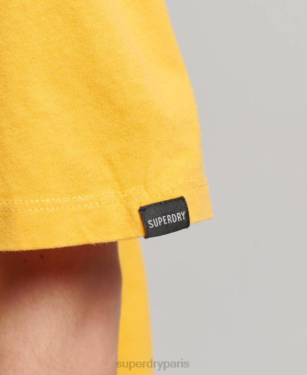 Superdry femmes t-shirt folk nomade D64Z2664 vêtements jaune