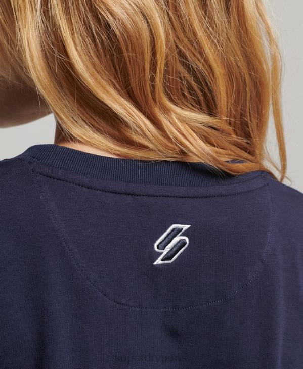 Superdry femmes t-shirt graphique des années 90 D64Z2614 vêtements marine