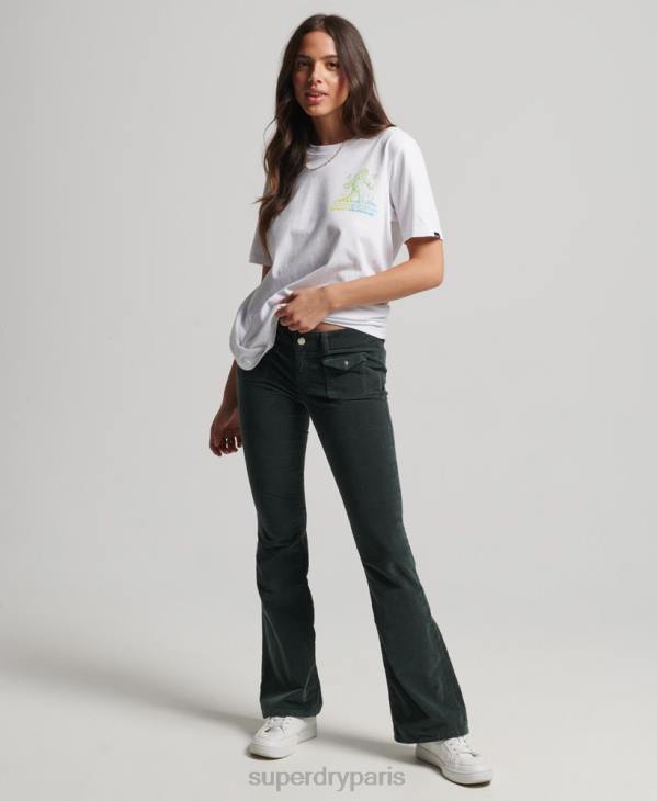 Superdry femmes t-shirt graphique des bois D64Z2736 vêtements blanc