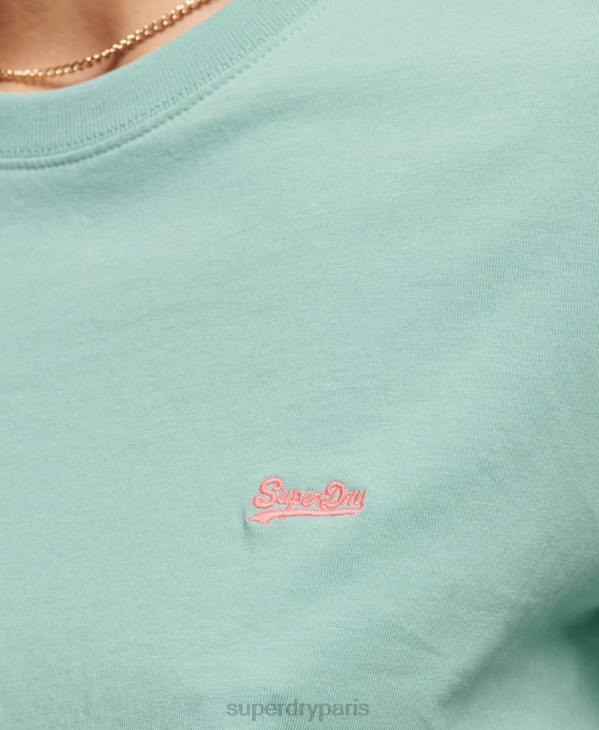 Superdry femmes t-shirt à logo brodé D64Z2246 vêtements bleu clair