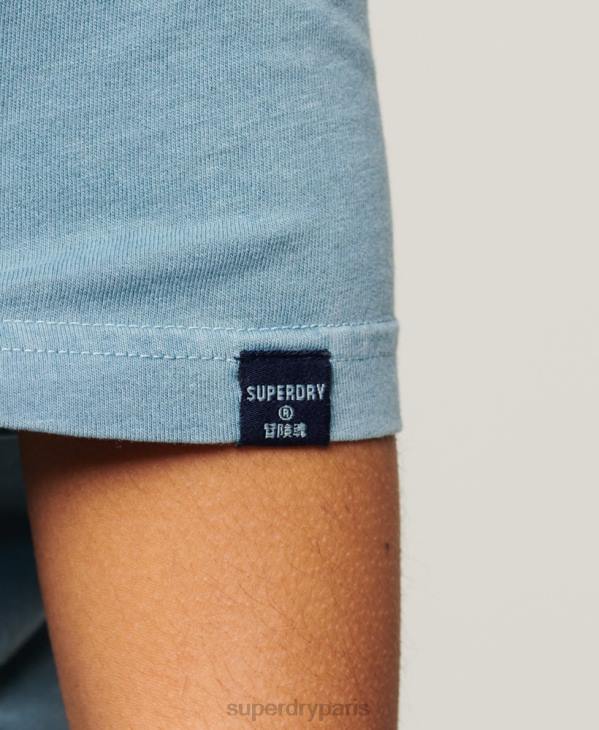 Superdry femmes t-shirt logo cooper classique des années 70 D64Z2653 vêtements gris