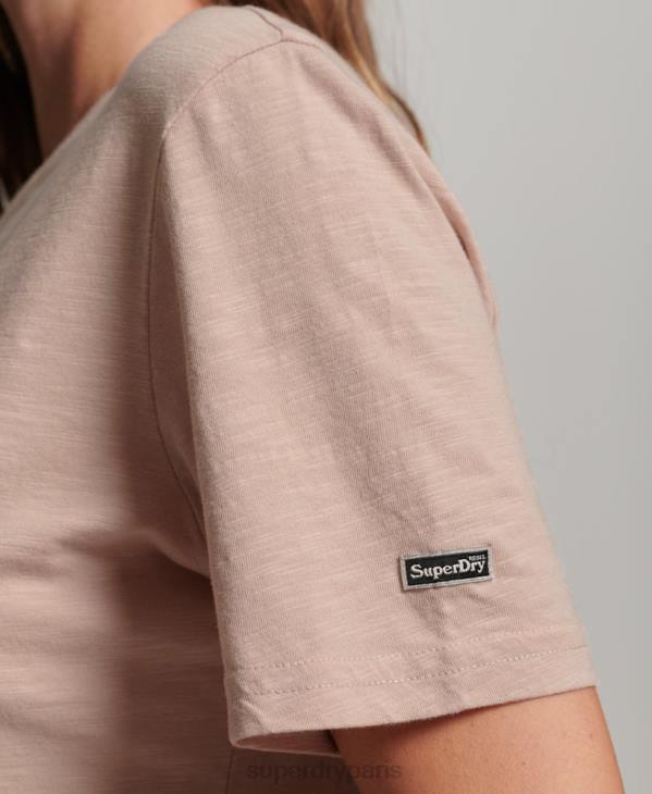Superdry femmes t-shirt à logo graphique D64Z6205 vêtements rose