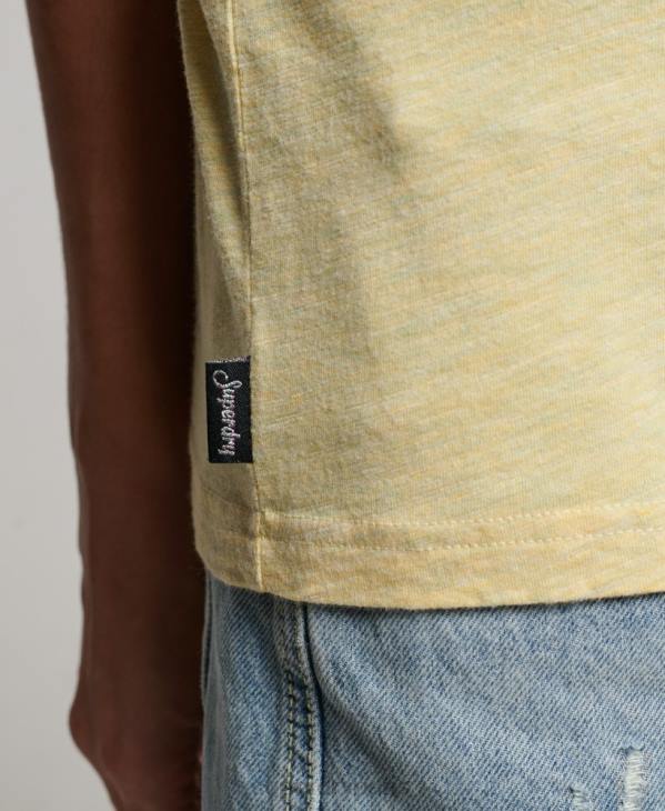 Superdry femmes t-shirt à logo imprimé D64Z2279 vêtements jaune