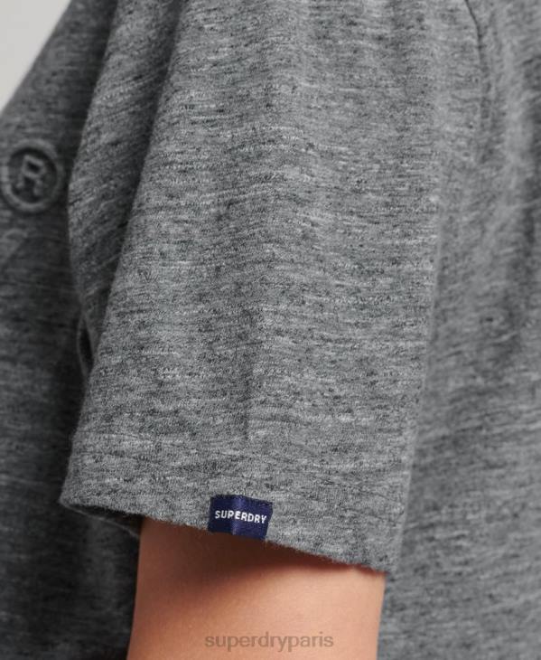 Superdry femmes t-shirt à logo imprimé D64Z2640 vêtements bleu clair