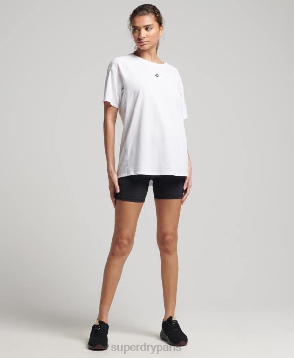 Superdry femmes t-shirt à manches courtes D64Z6317 vêtements blanc
