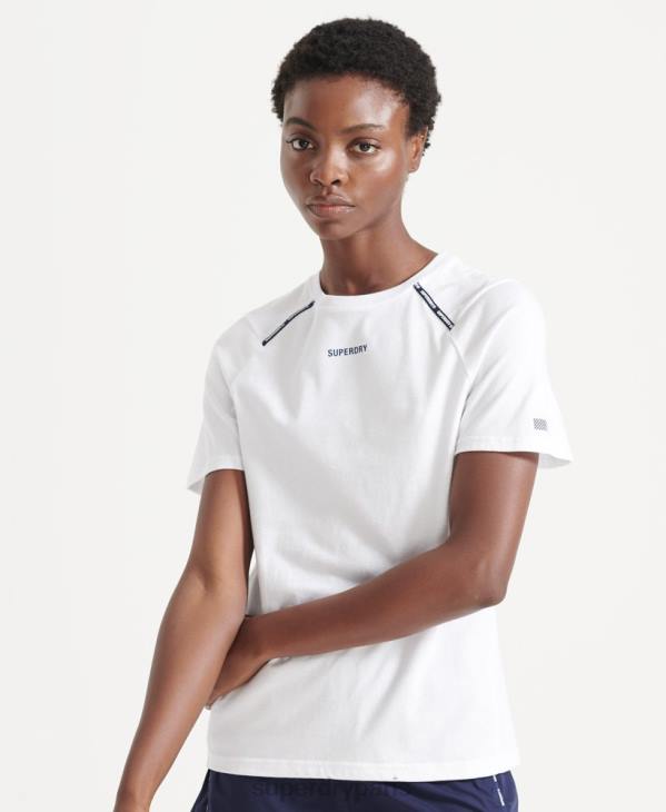 Superdry femmes t-shirt à manches courtes D64Z6344 vêtements blanc