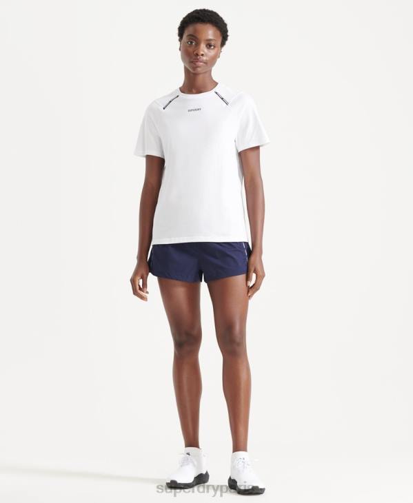 Superdry femmes t-shirt à manches courtes D64Z6344 vêtements blanc