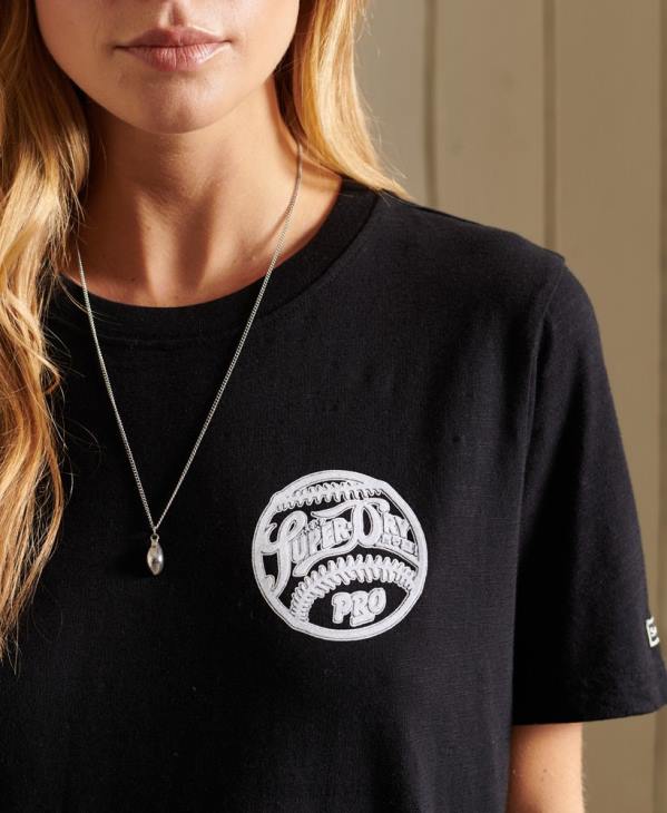 Superdry femmes t-shirt noir D64Z6274 vêtements noir