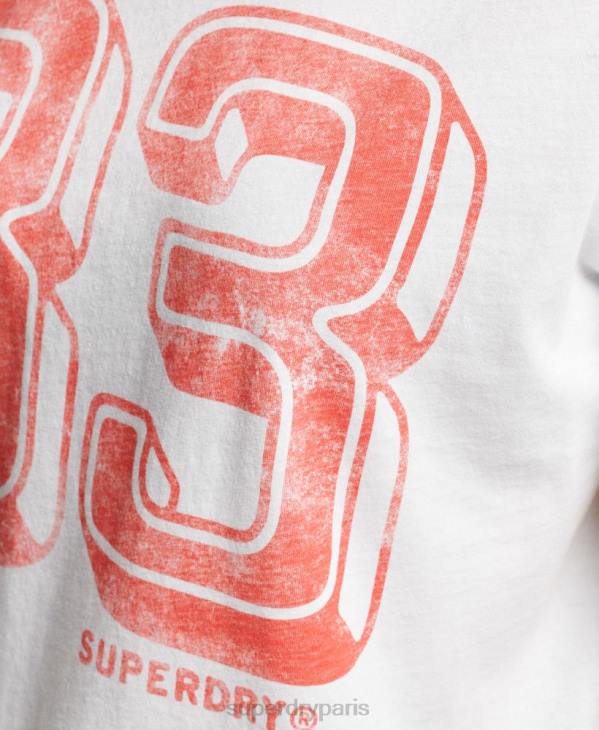 Superdry femmes t-shirt vintage ma génération D64Z2845 vêtements blanc