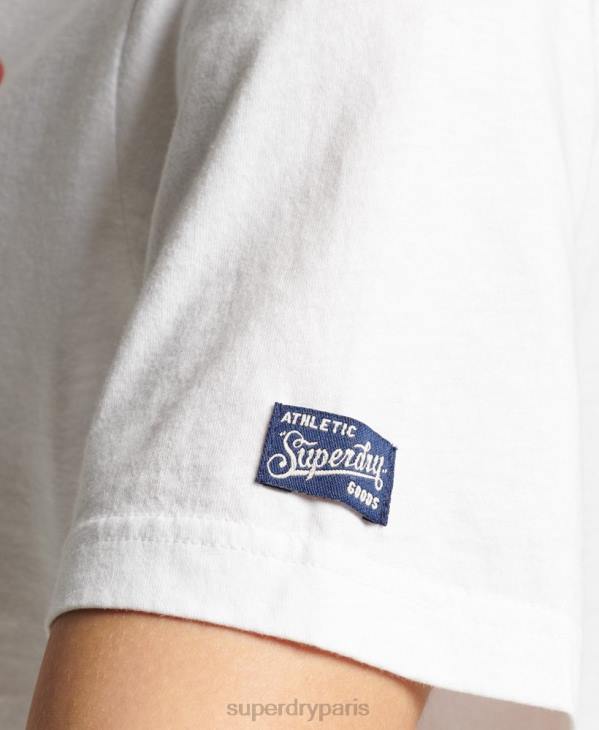 Superdry femmes t-shirt vintage ma génération D64Z2845 vêtements blanc