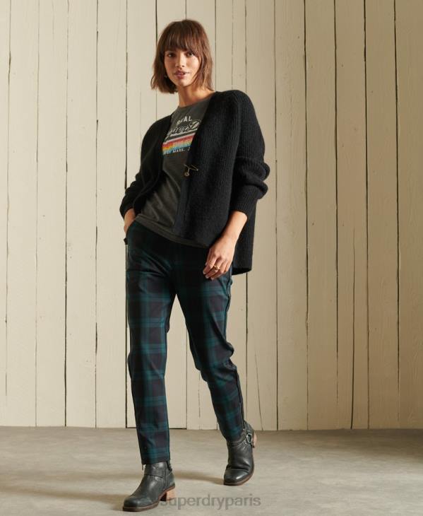 Superdry femmes cardigan en alpaga mélangé D64Z6600 vêtements noir