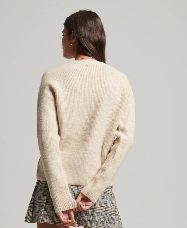 Superdry femmes cardigan super doux essentiel D64Z3956 vêtements crème