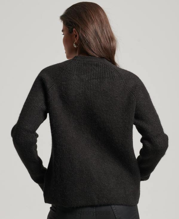 Superdry femmes cardigan super doux essentiel D64Z3962 vêtements noir
