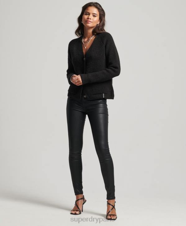 Superdry femmes cardigan super doux essentiel D64Z3962 vêtements noir