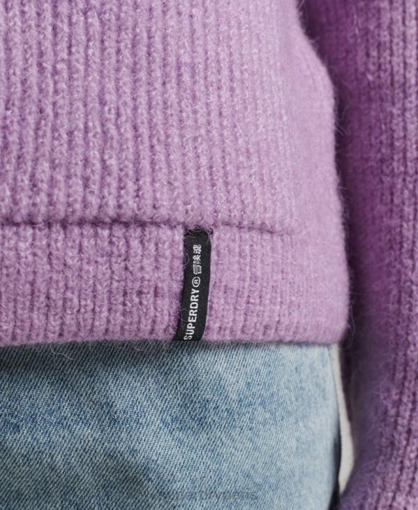 Superdry femmes cardigan super doux essentiel D64Z3968 vêtements violet