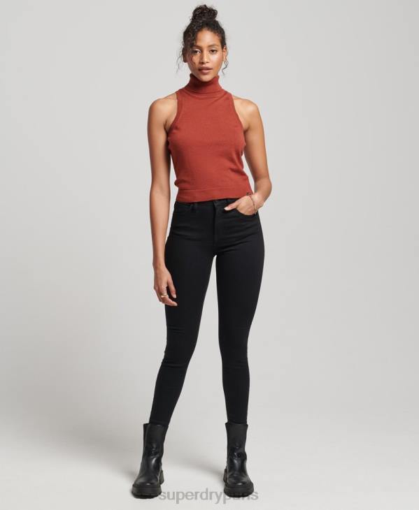 Superdry femmes gilet à col roulé en mérinos studios D64Z4000 vêtements bronzer