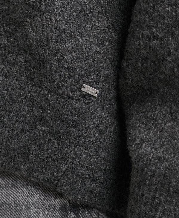 Superdry femmes pull oversize à col v D64Z3982 vêtements gris foncé